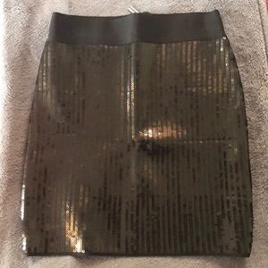 Black sequin skirt